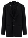 Mm6 Maison Margiela Wool With Back Panel Design Blazer In Black