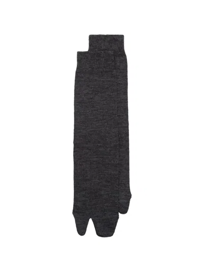Mm6 Maison Margiela Wool-blend Ribbed Socks In Multi