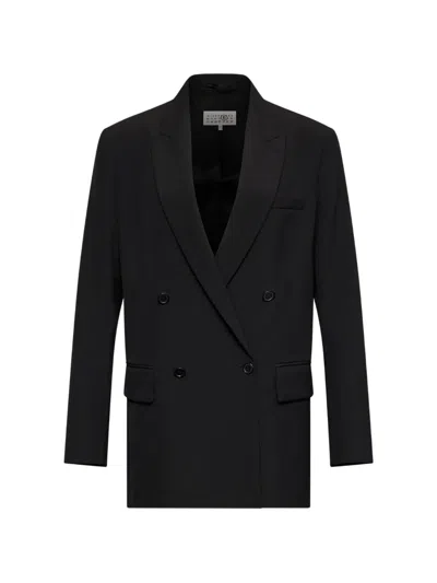 Mm6 Maison Margiela Wool-blend Suit Jacket In Black