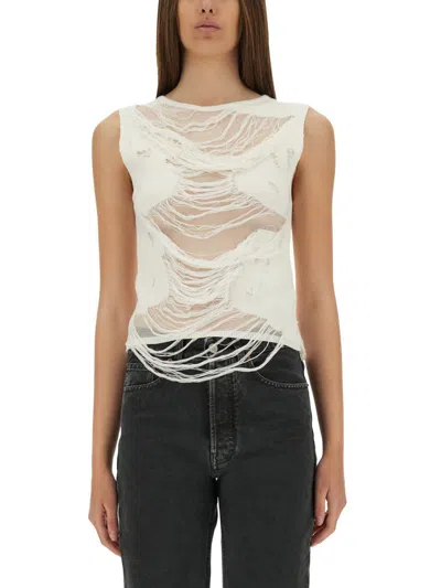 MM6 MAISON MARGIELA MM6 MAISON MARGIELA WORN EFFECT TOP
