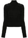 Mm6 Maison Margiela Distressed-pullover Mit Stehkragen In Grey