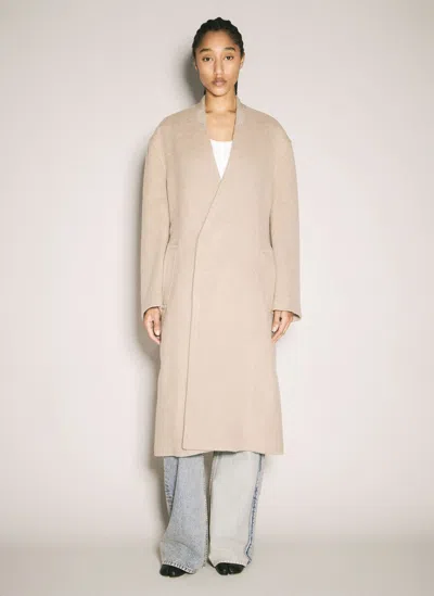 Mm6 Maison Margiela Wraparound Belted Coat In Beige