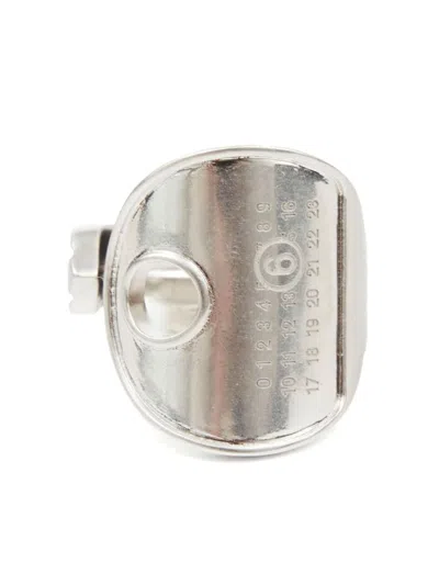 Mm6 Maison Margiela Wraparound Key Ring In Silver