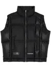 Mm6 Maison Margiela Logo-print Padded Gilet In Black