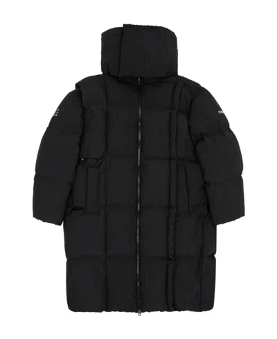 Mm6 Maison Margiela Detachable-hood Puffer Coat In Black