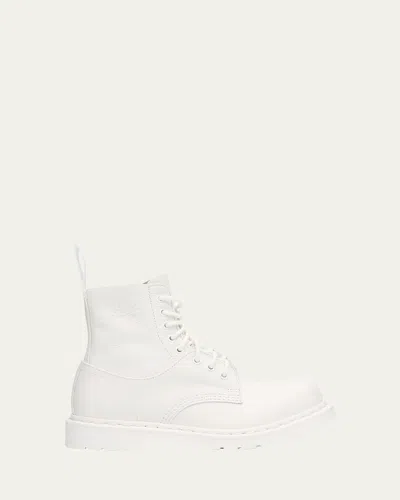 Mm6 Maison Margiela X Dr. Martens 1460 Twisted And Reimagined Leather Combat Boots In White