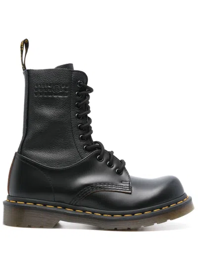 Mm6 Maison Margiela X Dr Martens Leather Boots In Black