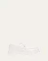 Mm6 Maison Margiela X Dr. Martens Leather Moccasin Loafers In White