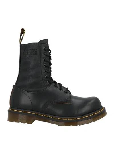 MM6 MAISON MARGIELA MM6 MAISON MARGIELA X DR. MARTENS MAN ANKLE BOOTS BLACK SIZE 8 LEATHER