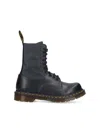 Mm6 Maison Margiela 10 Eye Ankle Boots For Men In Black  