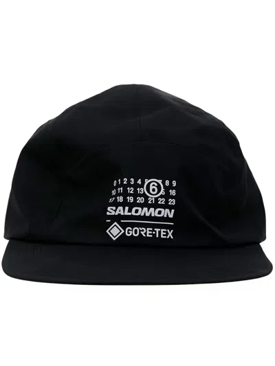 Mm6 Maison Margiela X Salomon Baseball Cap In Black