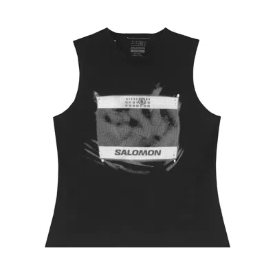 Pre-owned Mm6 Maison Margiela X Salomon Crewneck Tank Top 'black' | Men's Size M
