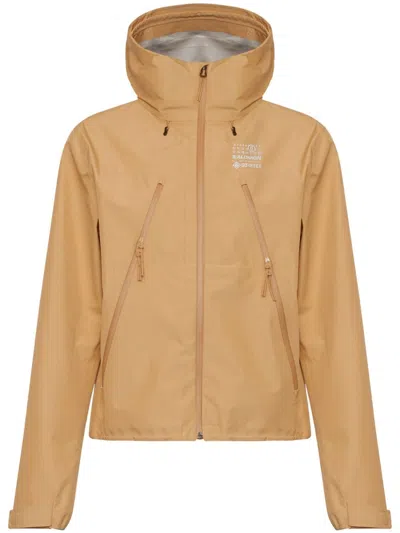 Mm6 Maison Margiela Mm6 X Salomon Gore-tex Hooded Windbreaker In Beige
