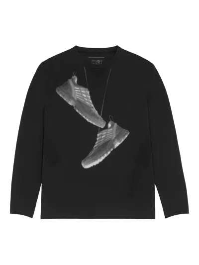 Mm6 Maison Margiela X Salomon X Salomon Graphic Print Sweatshirt In Black