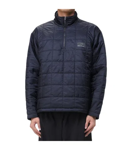 Mm6 Maison Margiela Salomon Collaboration High Collar Quilted Jacket In Blue