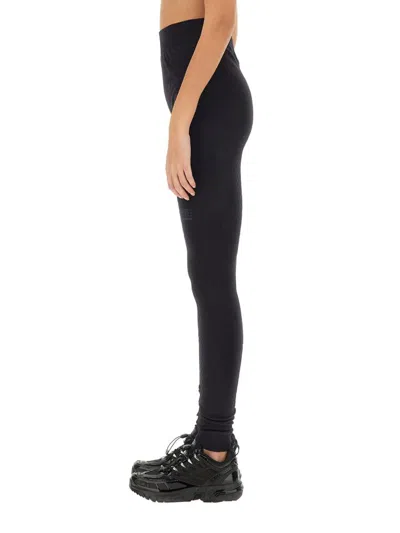 Mm6 Maison Margiela Leggings With Logo In Black