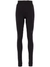 Mm6 Maison Margiela Salomon Seamless Stretch Thermal Leggings In Black