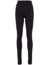 Mm6 Maison Margiela Salomon Seamless Stretch Thermal Leggings In Black