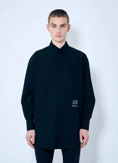 Mm6 Maison Margiela Logo Print Shirt In Black