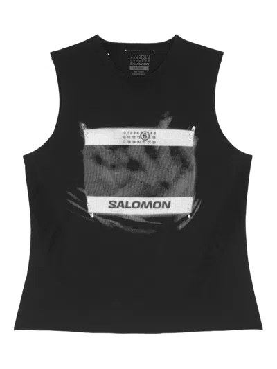 Mm6 Maison Margiela Mm6 X Salomon Edition Crewneck Tank Top Black