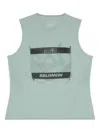 Mm6 Maison Margiela Mesh Graphic Sleeveless Vest In Green