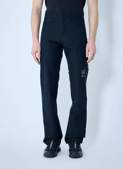 Mm6 Maison Margiela Logo Print Technical Pants In Blue