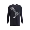 Mm6 Maison Margiela Mm6 X Salomon Edition Sneaker Print T-shirt Black In Black