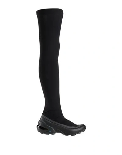 Mm6 Maison Margiela X Salomon Man Boot Black Size 8.5 Textile Fibers, Synthetic Fibers