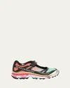 Mm6 Maison Margiela Round Tip Micro-mesh Sneakers Laminated Heel In Multicolou