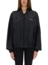Mm6 Maison Margiela Oversized Bomber Jacket Jackets Black In Black