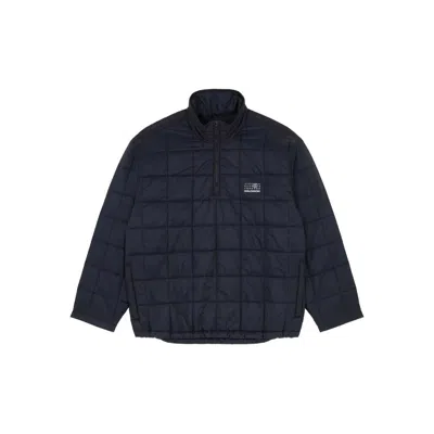 Mm6 Maison Margiela Salomon Collaboration High Collar Quilted Jacket In Blue
