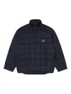 Mm6 Maison Margiela Quilted Jacket With High Collar And Cuffs In Blue