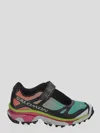 Mm6 Maison Margiela Round Tip Micro-mesh Sneakers Laminated Heel In Multicolor