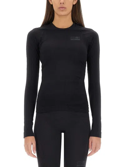 Mm6 Maison Margiela X Salomon Tops With Logo In Black