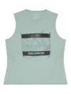 Mm6 Maison Margiela Mesh Graphic Sleeveless Vest In Green