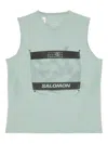 Mm6 Maison Margiela X Salomon X Salomon Logo Tank Top In Green
