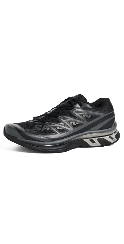 Mm6 Maison Margiela Xt Salomon Mesh Technical Sneakers Collaboration In Black