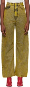 Mm6 Maison Margiela Yellow 5-pocket Jeans In 961 Yellow