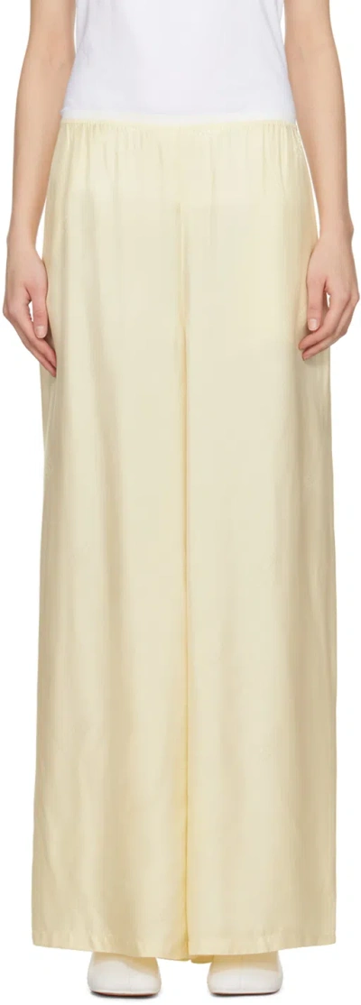 Mm6 Maison Margiela Yellow Jacquard Lounge Pants In 169j Post It Yellow