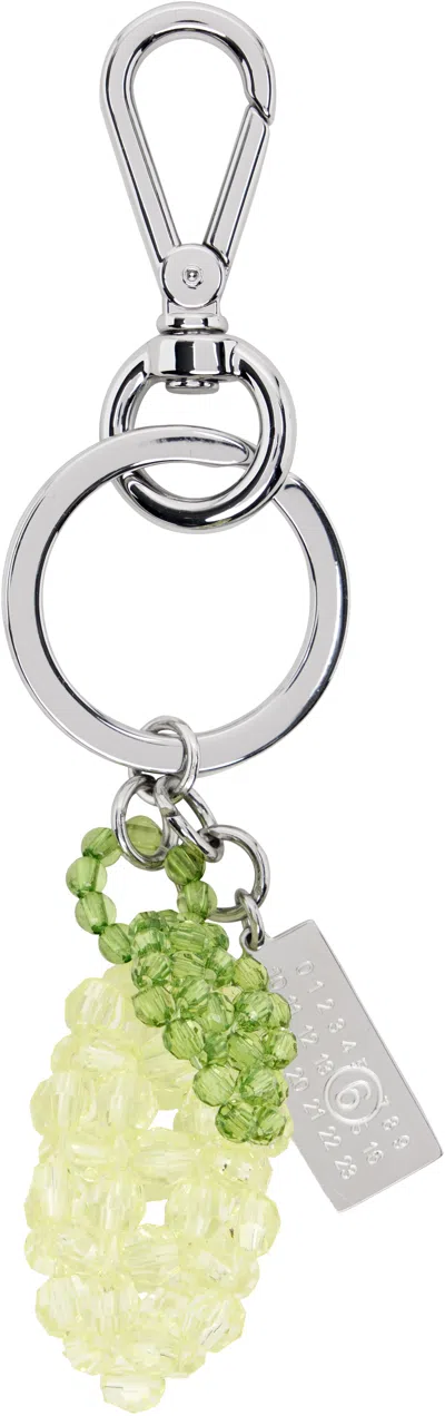 Mm6 Maison Margiela Yellow Lemon Beaded Numeric Keychain