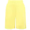 Mm6 Maison Margiela Yellow Shorts For Boy With White Logo In Yellow