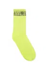 Mm6 Maison Margiela Yellow Socks For Kids With Logo In Yellow