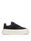 Mm6 Maison Margiela Black Gambetta Lace-up Platform Sneakers In Negro