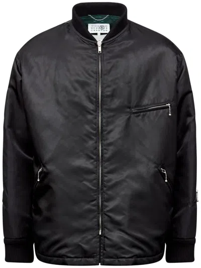 Mm6 Maison Margiela Zip Detailing Jacket In Schwarz