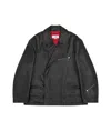 Mm6 Maison Margiela Zip-detailing Leather Jacket In Black