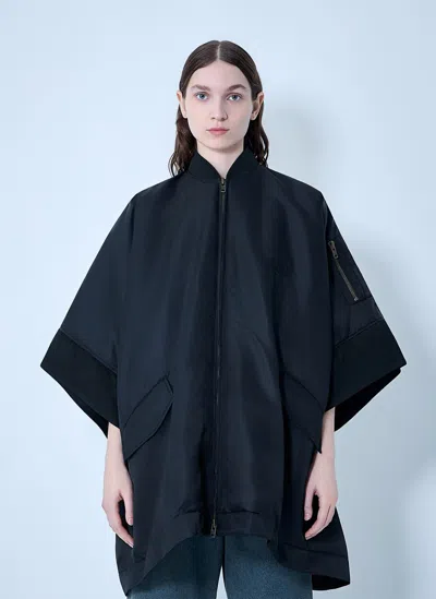 Mm6 Maison Margiela Zip-front Poncho In Blue