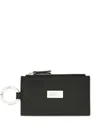 Mm6 Maison Margiela Zip Keyring Wallet In Black