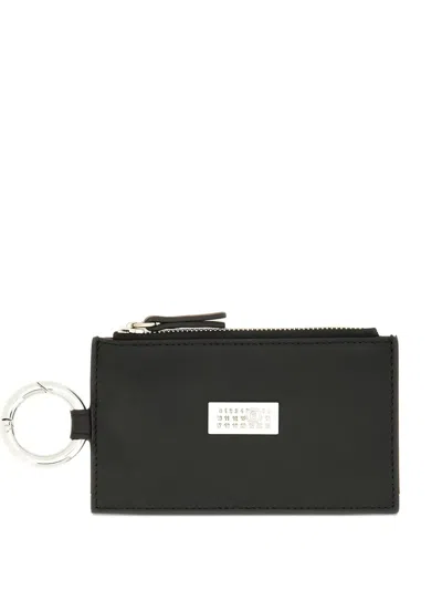 Mm6 Maison Margiela Zip Keyring Wallet In Black