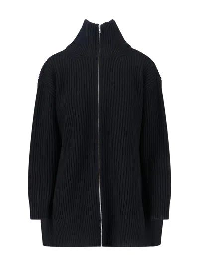 Mm6 Maison Margiela Zip Sweater In Black