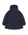 Mm6 Maison Margiela Zip-up Hooded Padded Down Jacket In Black